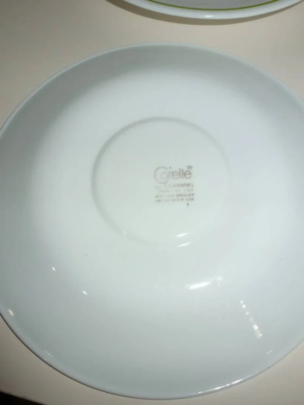 Set of 13 Corelle Spring Meadow Green Stripe Replacement Saucer Plates